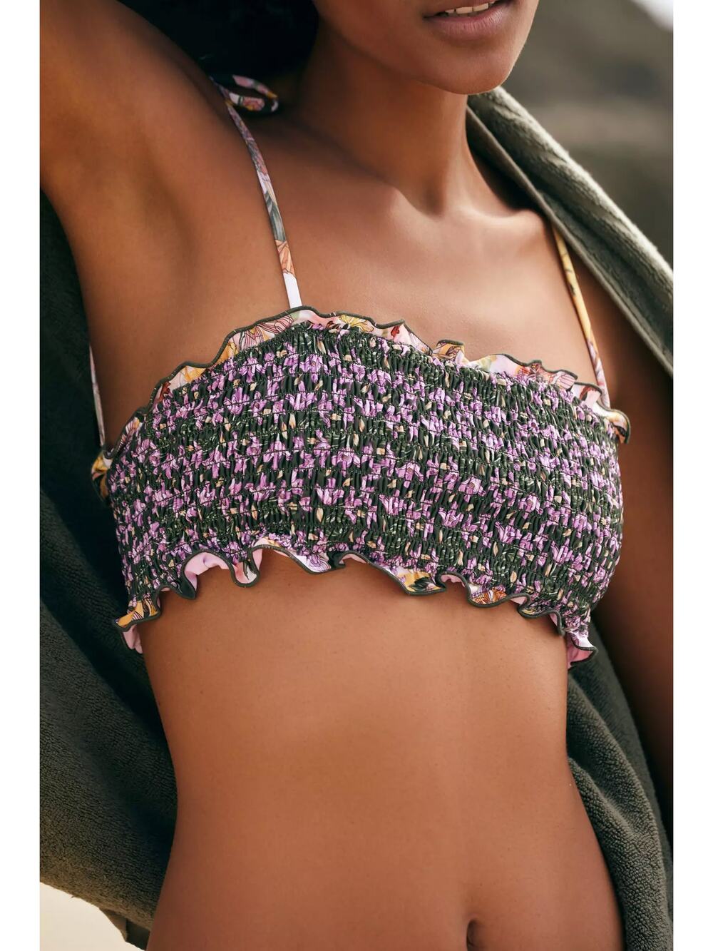 AGUA BENDITA Dalia Floral Bikini Top Small S